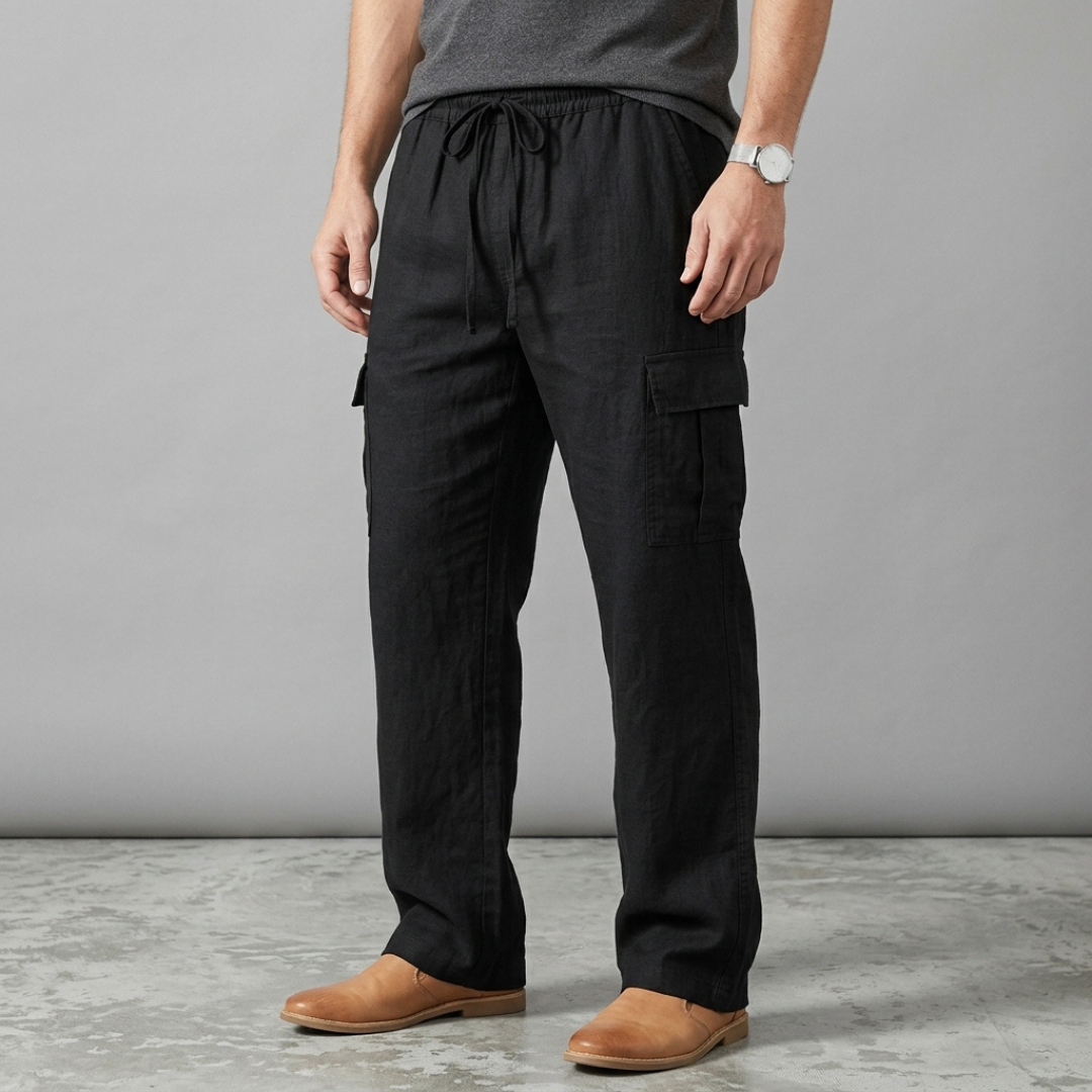 Marco – Linen Cargo Trousers
