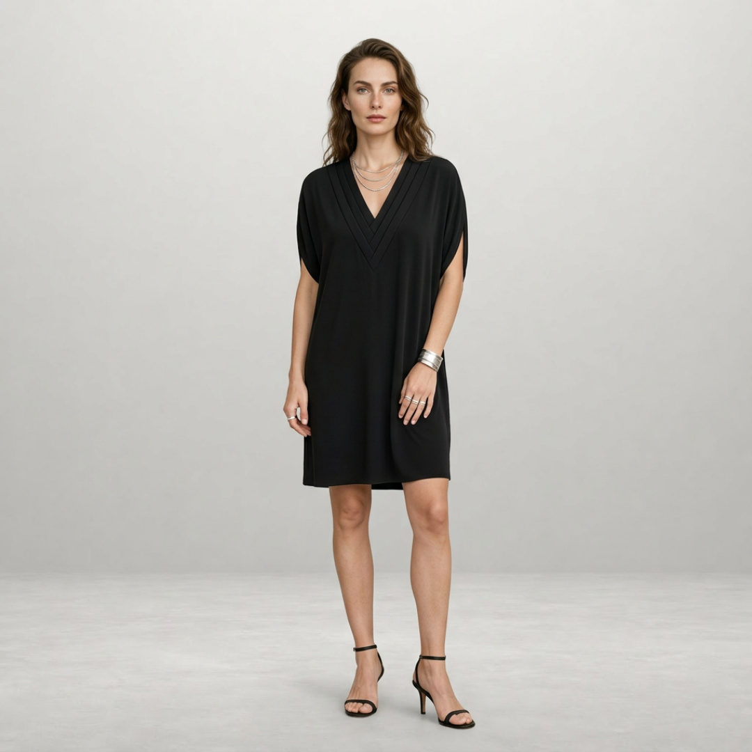 Poppy – V-Neck Relaxed Dress