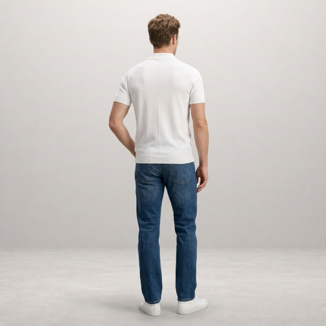 Luca – Zip Polo Knit Shirt