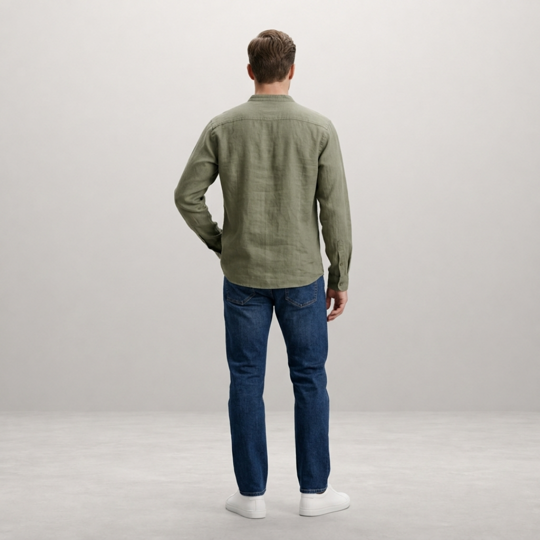 Rowan – Lace Up Linen Shirt