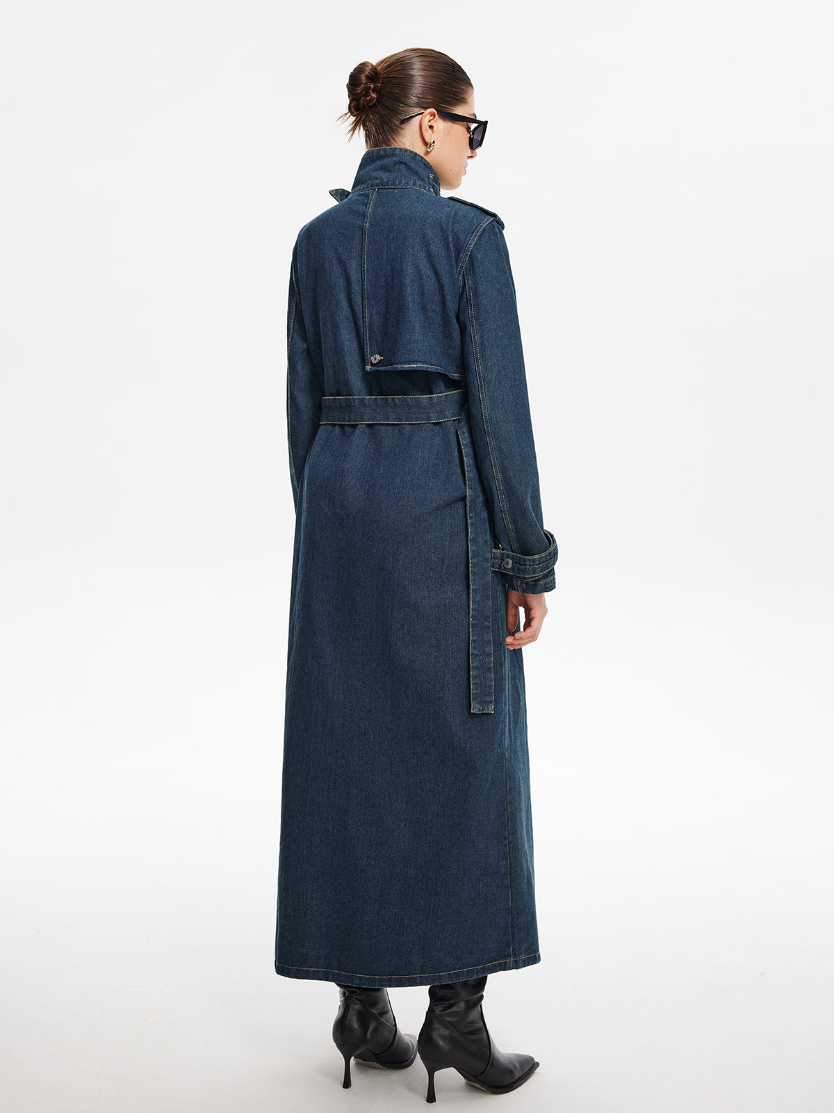 Women's Denim Coat Belted