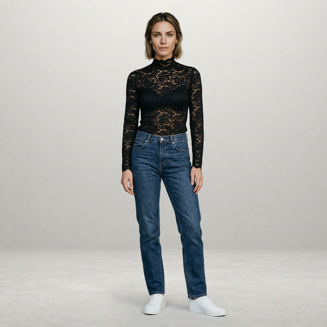 Charlotte – Lace High-Neck Top