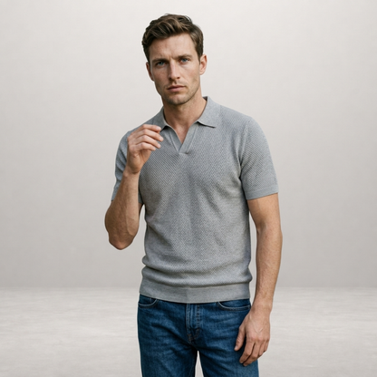 Luca – Textured Knit Polo