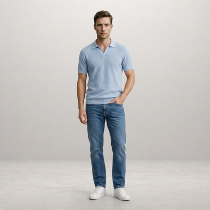 Luca – Textured Knit Polo
