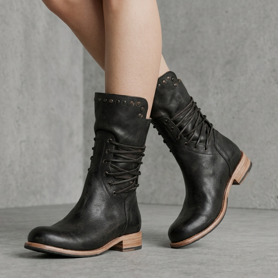 Eleanor – Vintage Lace-Up Boots