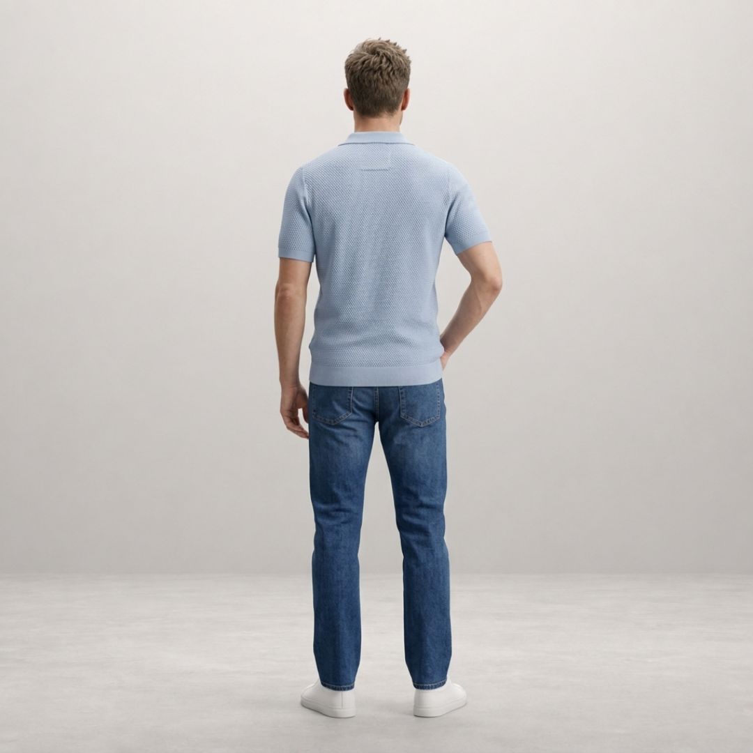 Luca – Textured Knit Polo