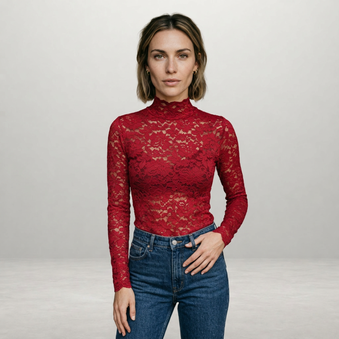 Charlotte – Lace High-Neck Top