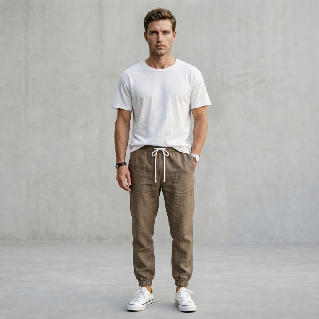 Theo – Linen Joggers