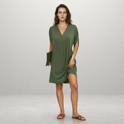 Poppy – V-Neck Relaxed Dress