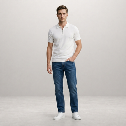 Luca – Zip Polo Knit Shirt