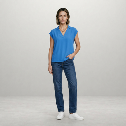 Harriet – Sleeveless V-Neck Blouse