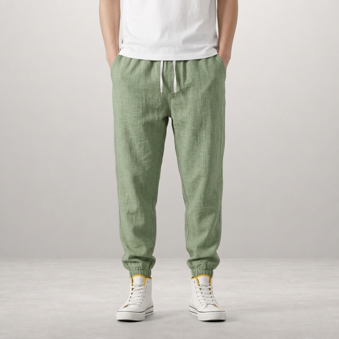Theo – Linen Joggers