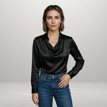 Amelia – Satin Drape Blouse