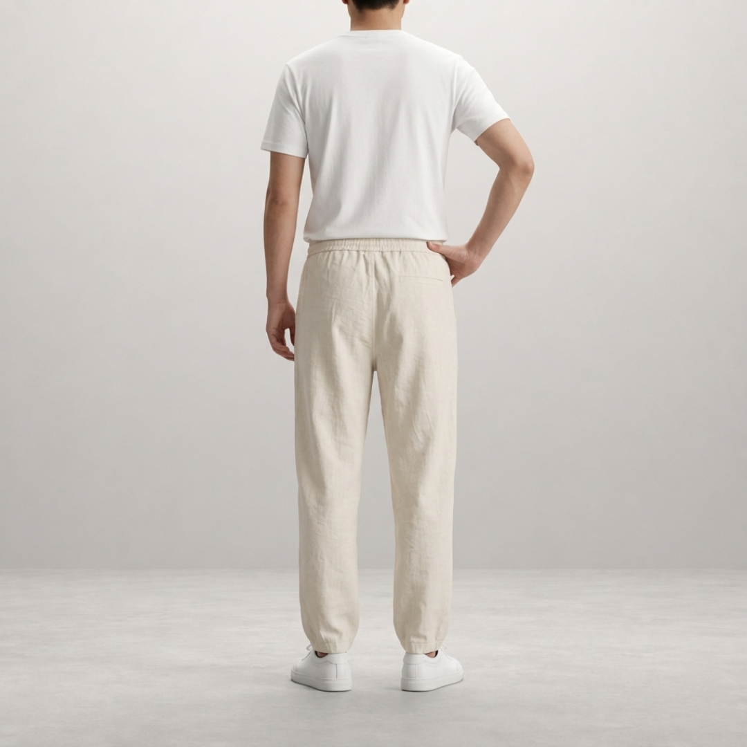 Elias – Relaxed Linen Drawstring Trousers
