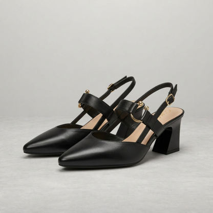 Poppy – Slingback Block Heel Pumps