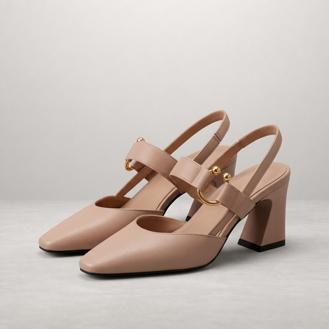Poppy – Slingback Block Heel Pumps