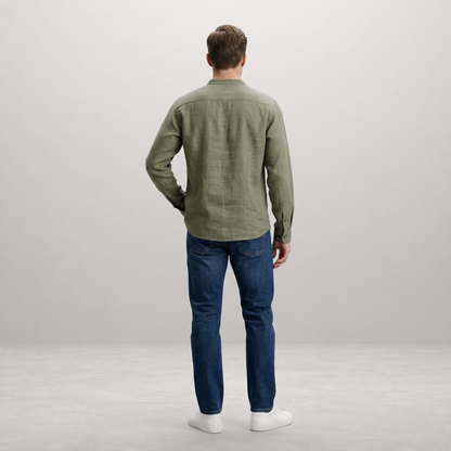 Rowan – Lace Up Linen Shirt