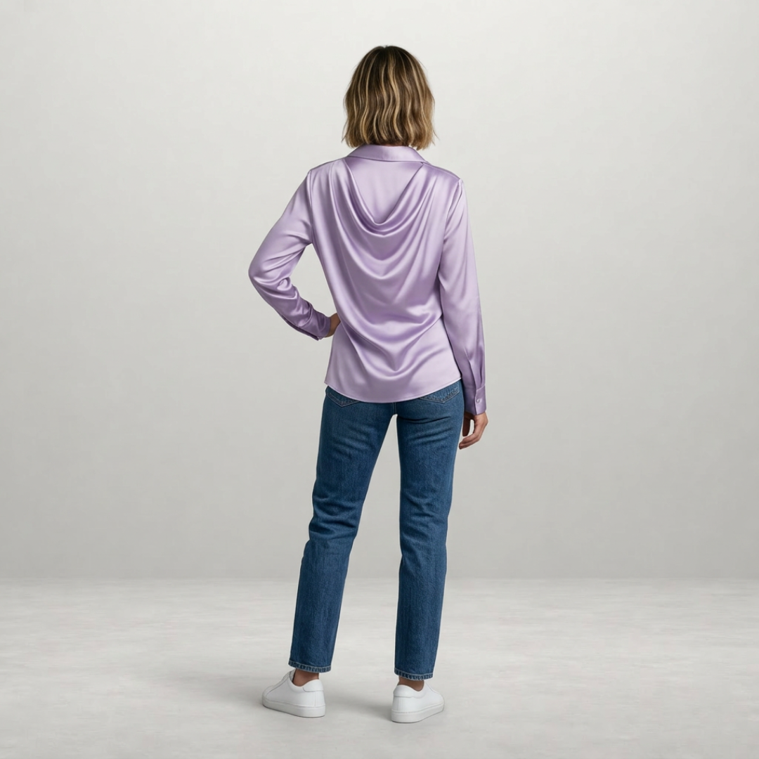 Amelia – Satin Drape Blouse