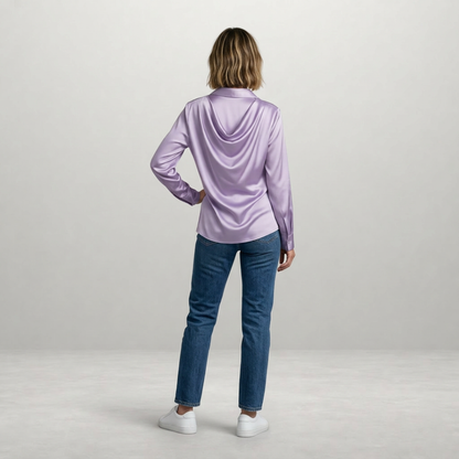 Amelia – Satin Drape Blouse