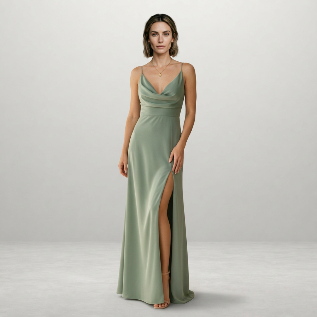 Amelia - Satin Maxi Dress