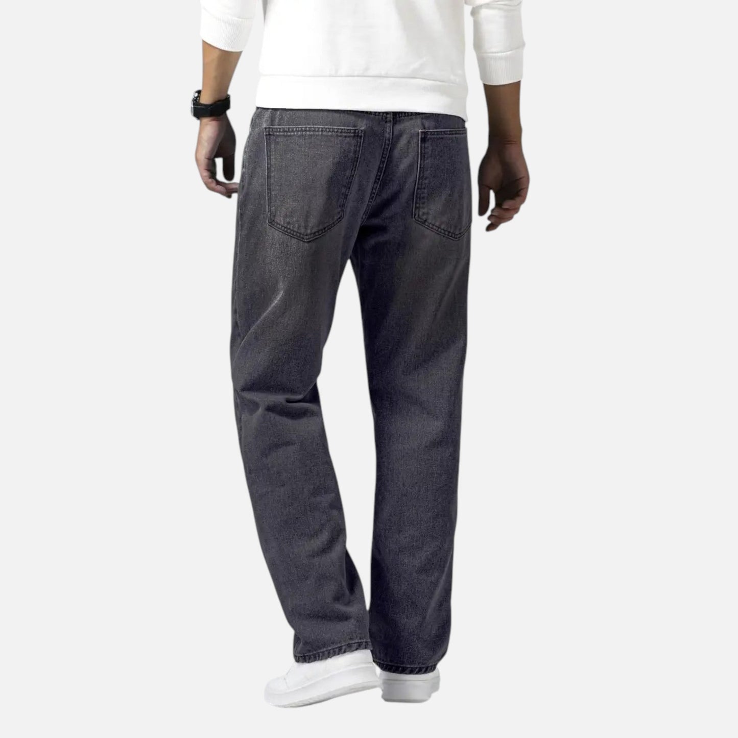 Men's Relaxed Straight Leg Denim Jeans