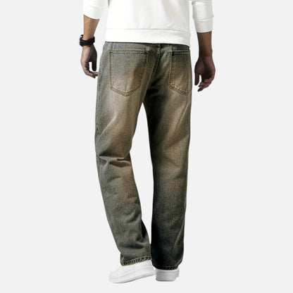 Men's Relaxed Straight Leg Denim Jeans