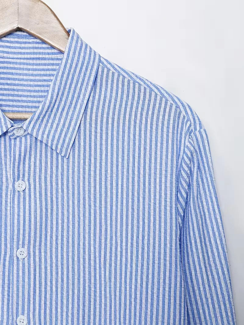 Men's Striped Long Sleeve Shirt