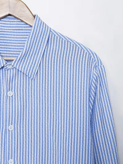 Men's Striped Long Sleeve Shirt