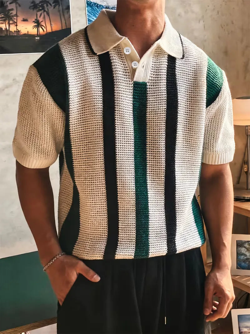 Men's Striped Polo Shirt