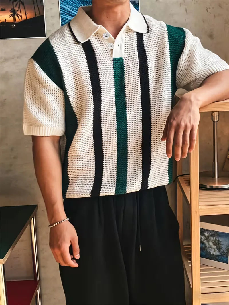 Men's Striped Polo Shirt