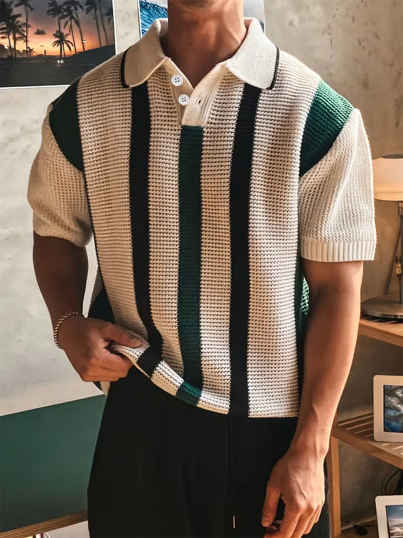Men's Striped Polo Shirt