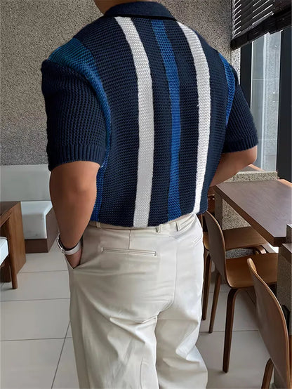 Men's Striped Polo Shirt