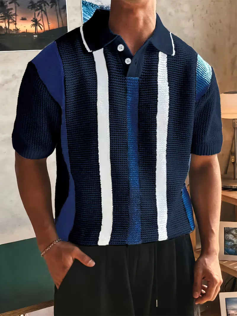 Men's Striped Polo Shirt