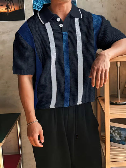 Men's Striped Polo Shirt