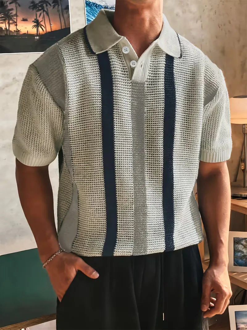 Men's Striped Polo Shirt