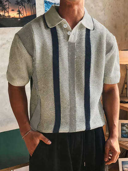 Men's Striped Polo Shirt