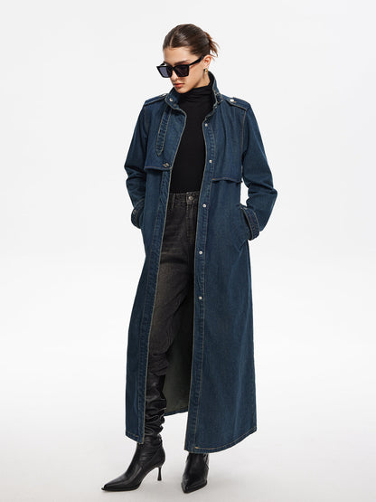 Women's Denim Coat Belted