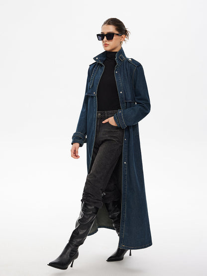 Women's Denim Coat Belted
