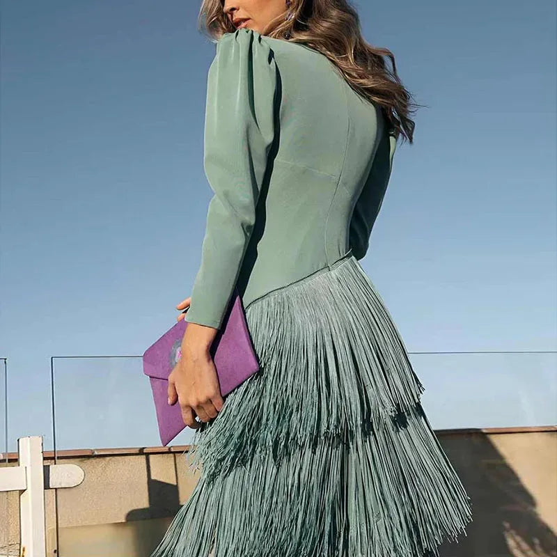 Women's Fringe Maxi Dress